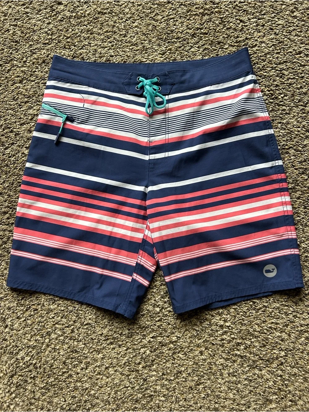 Vineyard Vines Americana Striped Swim Board Shorts Size 30